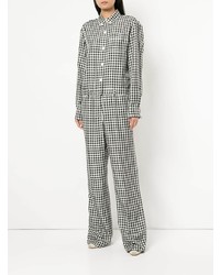 schwarzer und weißer Jumpsuit mit Karomuster von Sonia Rykiel