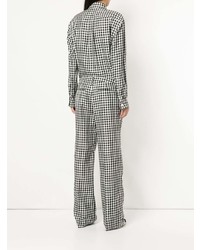 schwarzer und weißer Jumpsuit mit Karomuster von Sonia Rykiel