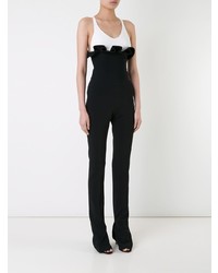 schwarzer und weißer Jumpsuit von David Koma