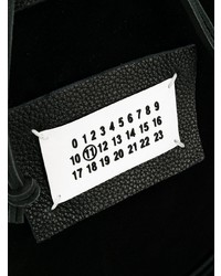schwarzer und weißer Leder Rucksack von Maison Margiela