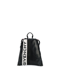 schwarzer und weißer Leder Rucksack von Givenchy