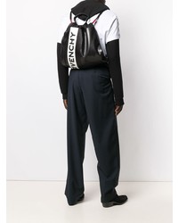 schwarzer und weißer Leder Rucksack von Givenchy