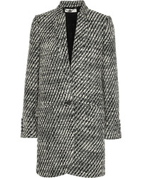 schwarzer und weißer Mantel mit geometrischem Muster von Stella McCartney