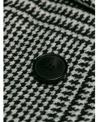 schwarzer und weißer Mantel mit Hahnentritt-Muster von Givenchy