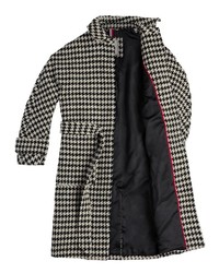 schwarzer und weißer Mantel mit Hahnentritt-Muster von Tommy Hilfiger