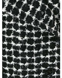 schwarzer und weißer Mantel mit Hahnentritt-Muster von Comme Des Garçons Vintage