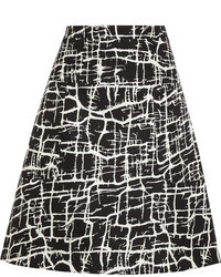 schwarzer und weißer Minirock mit geometrischem Muster von Marni