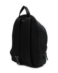 schwarzer und weißer Nylon Rucksack von Neil Barrett