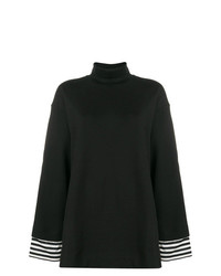 schwarzer und weißer Oversize Pullover von Juun.J