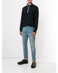 schwarzer und weißer Polo Pullover von PS Paul Smith