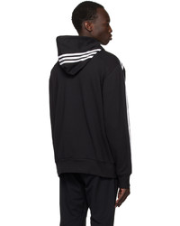 schwarzer und weißer Pullover mit einem Kapuze von adidas Originals