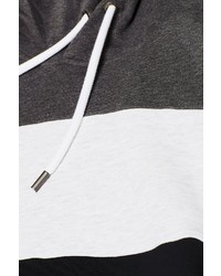 schwarzer und weißer Pullover mit einem Kapuze von edc by Esprit