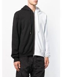 schwarzer und weißer Pullover mit einem Kapuze von Stampd