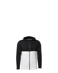 schwarzer und weißer Pullover mit einem Kapuze von Reebok
