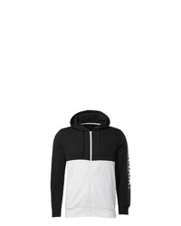 schwarzer und weißer Pullover mit einem Kapuze von Reebok