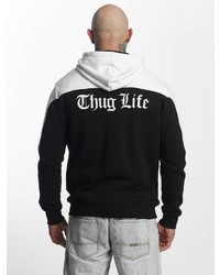 schwarzer und weißer Pullover mit einem Kapuze von Thug Life