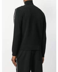 schwarzer und weißer Pullover mit einem Reißverschluß von Valentino
