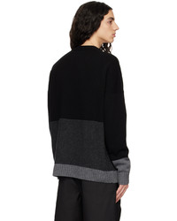 schwarzer und weißer Pullover mit einem Rundhalsausschnitt von Off-White