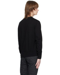schwarzer und weißer Pullover mit einem Rundhalsausschnitt von VERSACE JEANS COUTURE