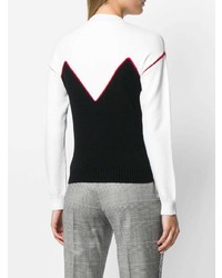 schwarzer und weißer Pullover mit einem Rundhalsausschnitt von MSGM