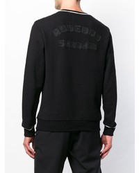 schwarzer und weißer Pullover mit einem Rundhalsausschnitt von Fred Perry X Art Comes First