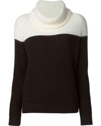 schwarzer und weißer Pullover mit einem Rundhalsausschnitt von Paul Smith