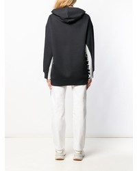 schwarzer und weißer Pullover mit einer Kapuze von Stella McCartney