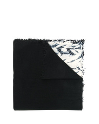 schwarzer und weißer Mit Batikmuster Schal