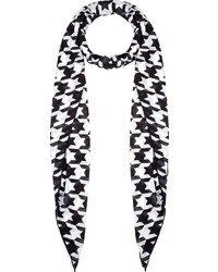 schwarzer und weißer Schal mit Hahnentritt-Muster von Balmain