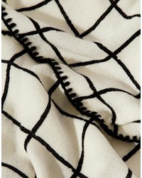 schwarzer und weißer Schal mit Karomuster von Asos