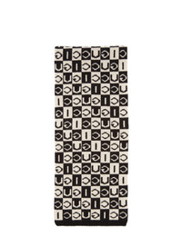 schwarzer und weißer Schal mit Karomuster von Gucci