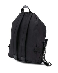 schwarzer und weißer Segeltuch Rucksack von DSQUARED2
