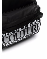 schwarzer und weißer Segeltuch Rucksack von VERSACE JEANS COUTURE