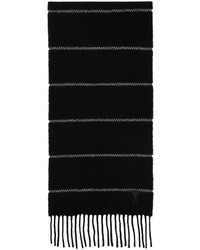 schwarzer und weißer Strick Schal von AMI Alexandre Mattiussi