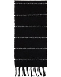 schwarzer und weißer Strick Schal von AMI Alexandre Mattiussi