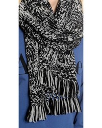 schwarzer und weißer Strick Schal von Madewell