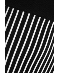 schwarzer und weißer vertikal gestreifter Maxirock von Christopher Kane