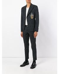 schwarzer vertikal gestreifter Anzug von Dolce & Gabbana