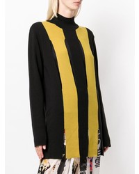 schwarzer vertikal gestreifter Oversize Pullover von MARQUES ALMEIDA