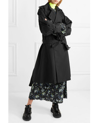 schwarzer vertikal gestreifter Trenchcoat von Junya Watanabe