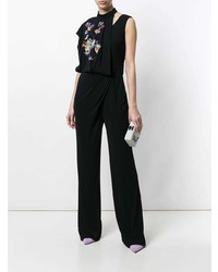 schwarzer verzierter Jumpsuit von Vionnet