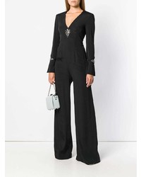 schwarzer verzierter Jumpsuit von Alberta Ferretti