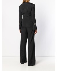 schwarzer verzierter Jumpsuit von Alberta Ferretti