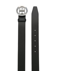 schwarzer verzierter Ledergürtel von Balenciaga
