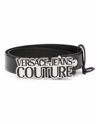 schwarzer verzierter Ledergürtel von VERSACE JEANS COUTURE