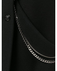 schwarzer verzierter Mantel von Lanvin