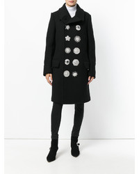 schwarzer verzierter Mantel von Givenchy
