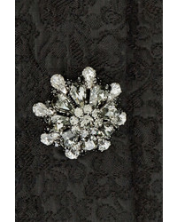 schwarzer verzierter Mantel von Dolce & Gabbana