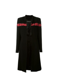 schwarzer verzierter Mantel von Jean Louis Scherrer Vintage