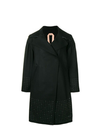 schwarzer verzierter Mantel von N°21